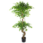 150cm Twisted Trunk Artificial Fruticosa Ficus Tree Copper Planter