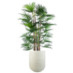 46cm x 40cm Mikos Extra Large Ridged Composite Planter Stone Colour