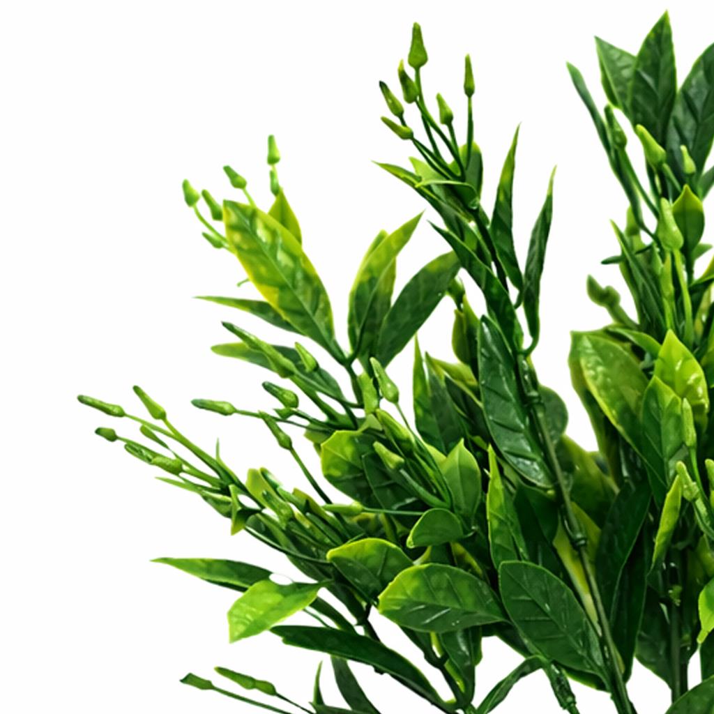 32cm Artificial Green Foliage Spray Stem Faux Leafy Greenery