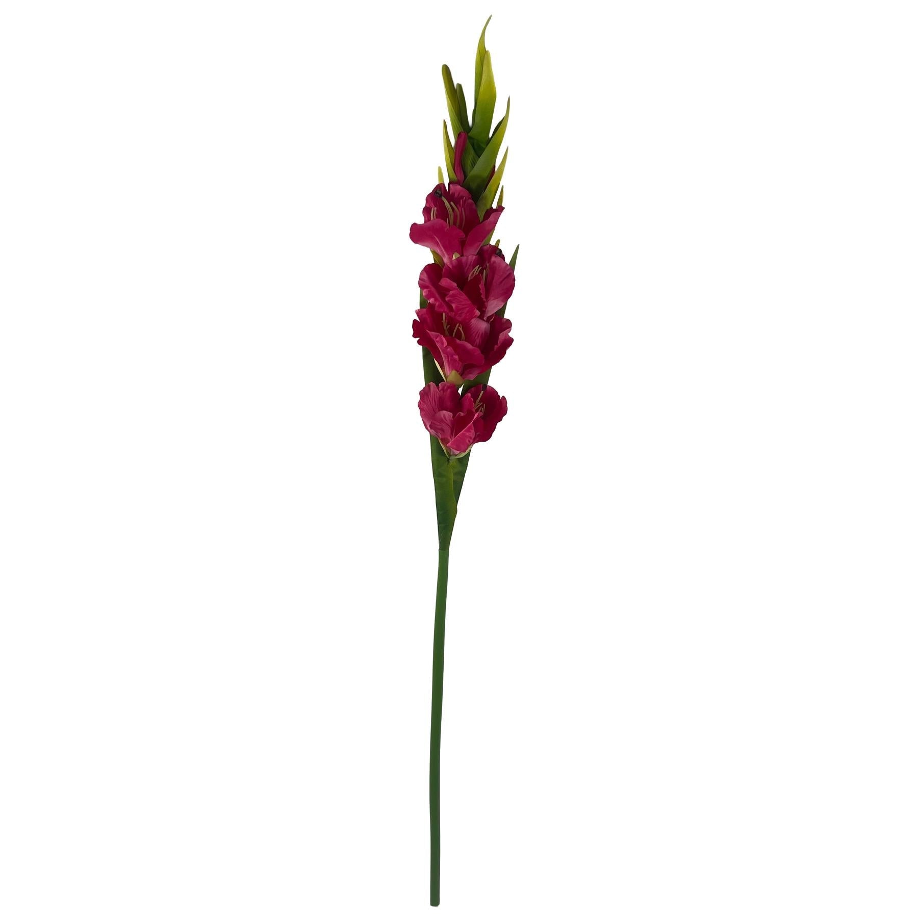 115cm Artificial Pink Gladioli Stem