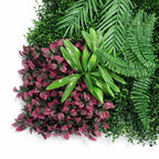 100cm Artificial Tropical Mixed Green Wall Panel Monstera Fern Foliage