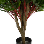 Artificial 90cm Pair of UV Resistant Gloxinia Ball Topiary and Trunk