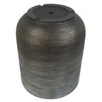 39cm x 33cm Coya Silver Ridged Planter Large Composite Plant Pot