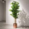 120cm Natural Look Artificial Bamboo Plants Trees with Copper Planter
