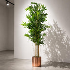120cm Natural Look Artificial Bamboo Plants Trees with Copper Planter