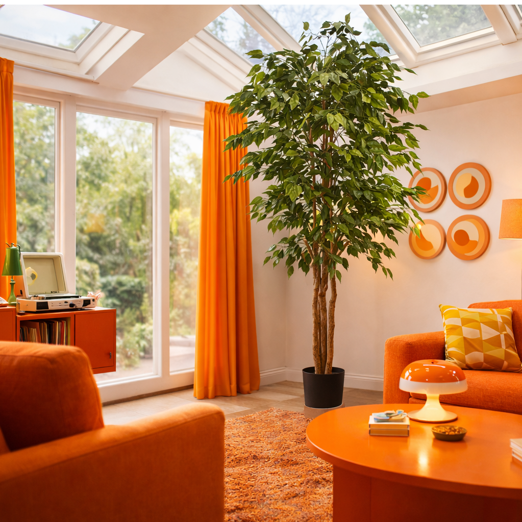 180cm Artificial Fire Retardant Deluxe Retusa Ficus Tree