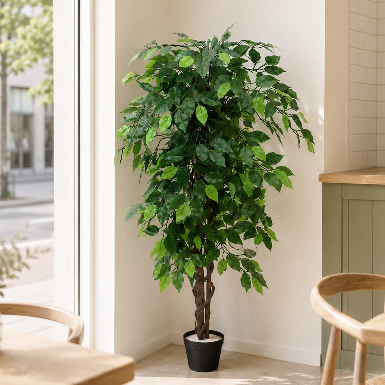 120cm Artificial Ficus Tree Large Bushy Shape