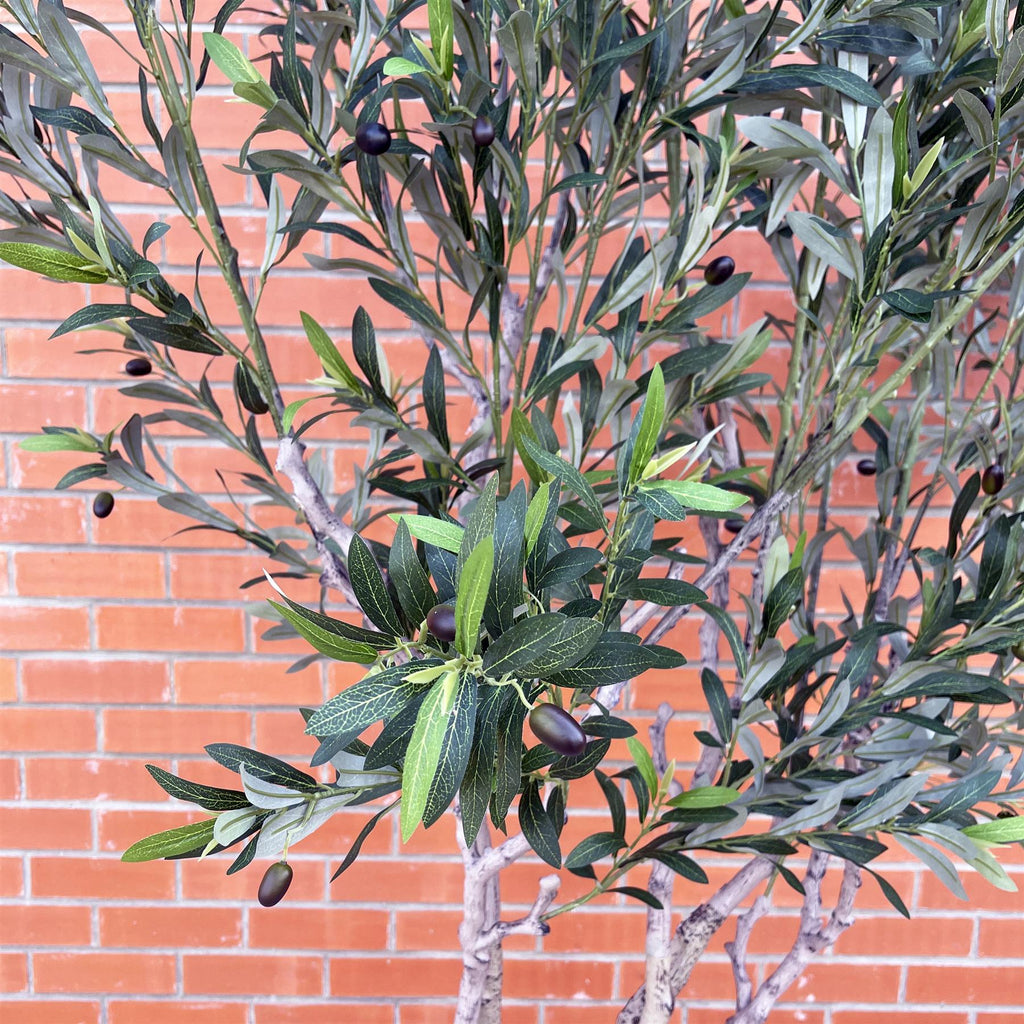 250cm XXL Artificial Olive Tree with Decorative Planter