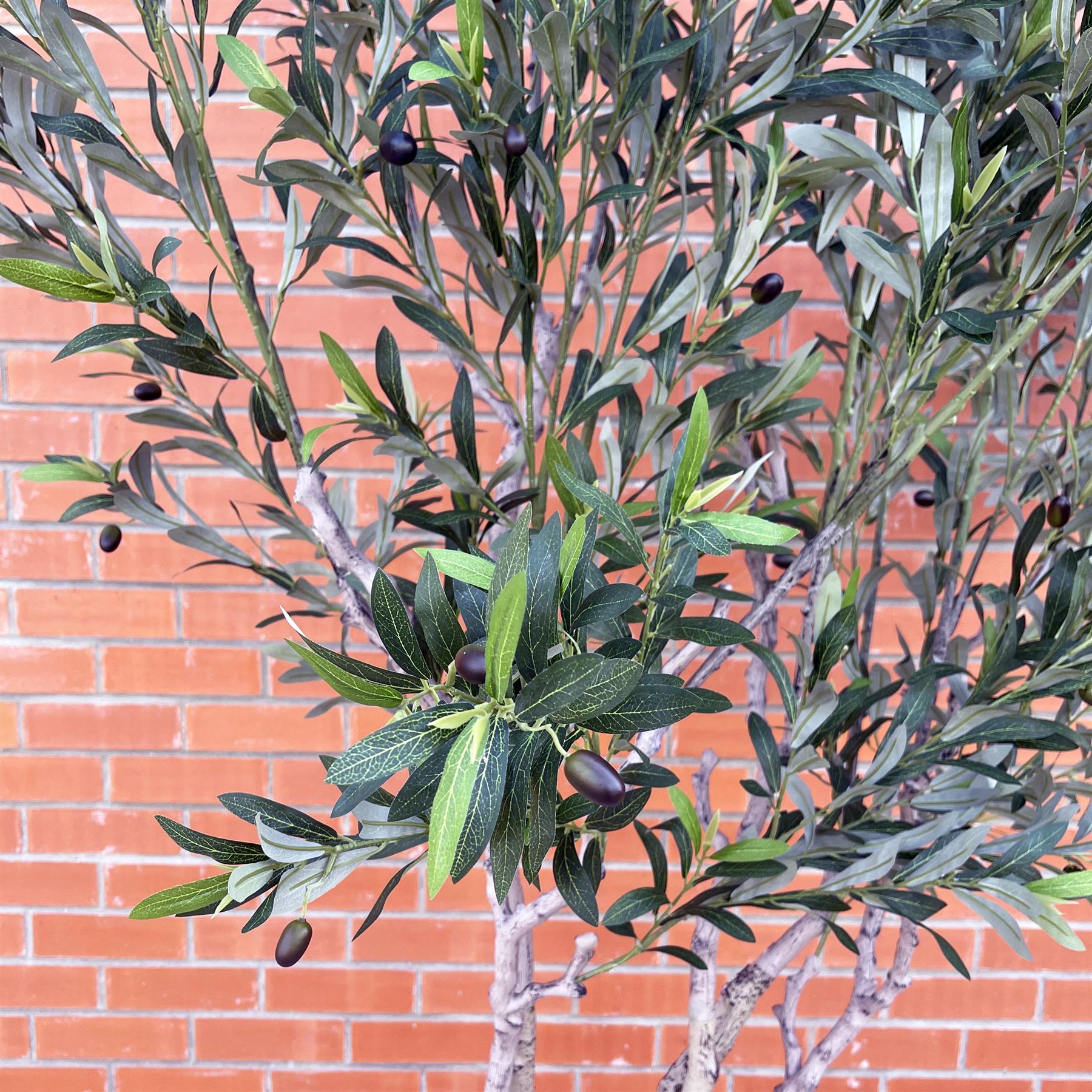 250cm XXL Artificial Olive Tree with Decorative Planter