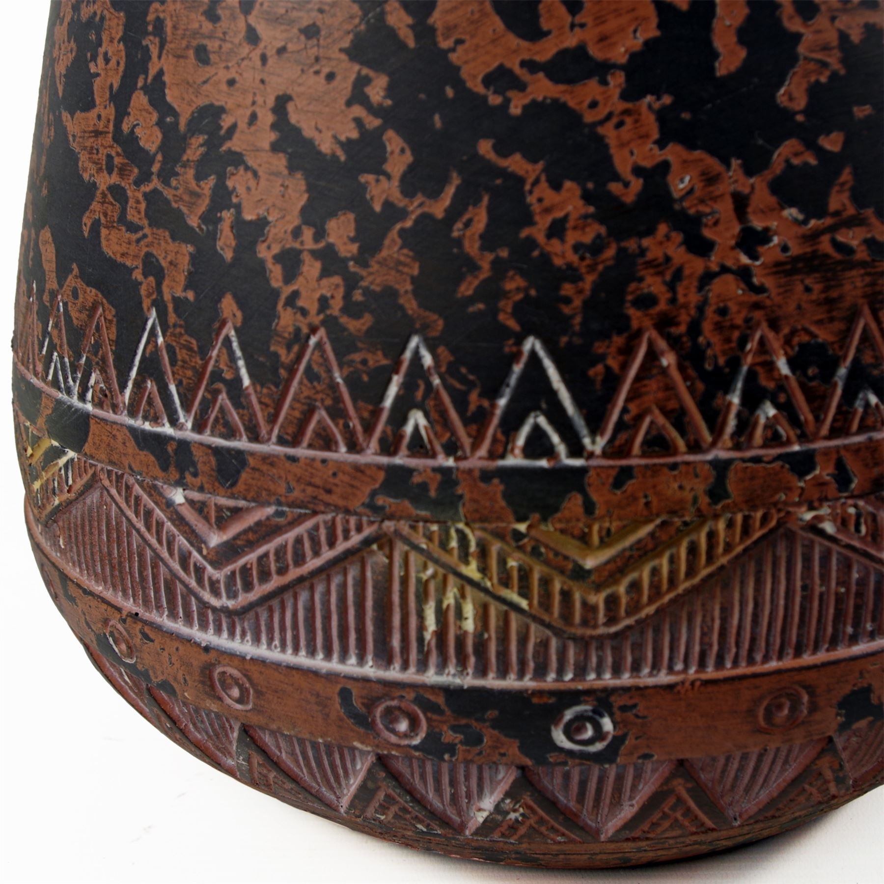 24cm x 30cm Large Zaturn Planter Brown Black
