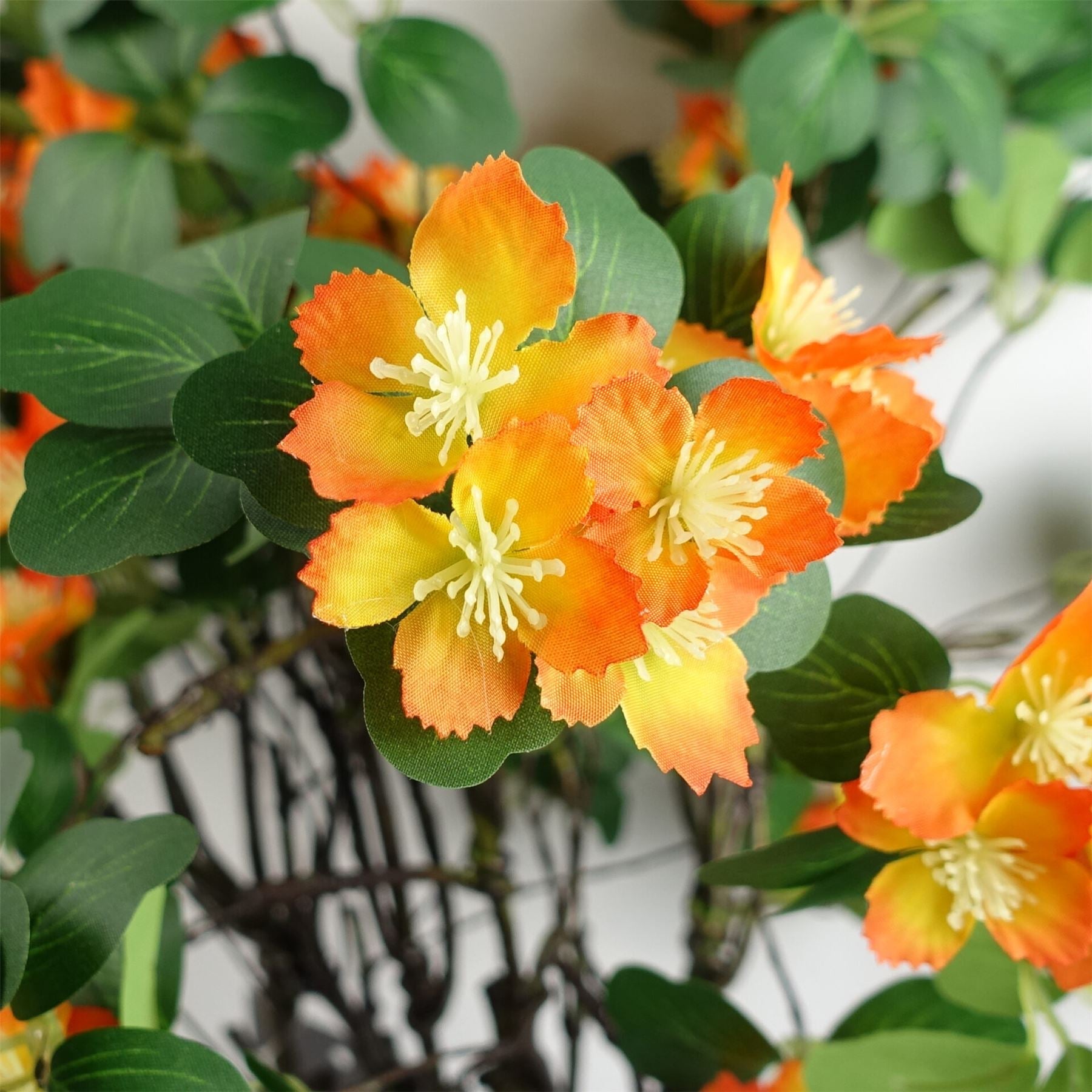 60cm Artificial Flower Foliage Spray Orange