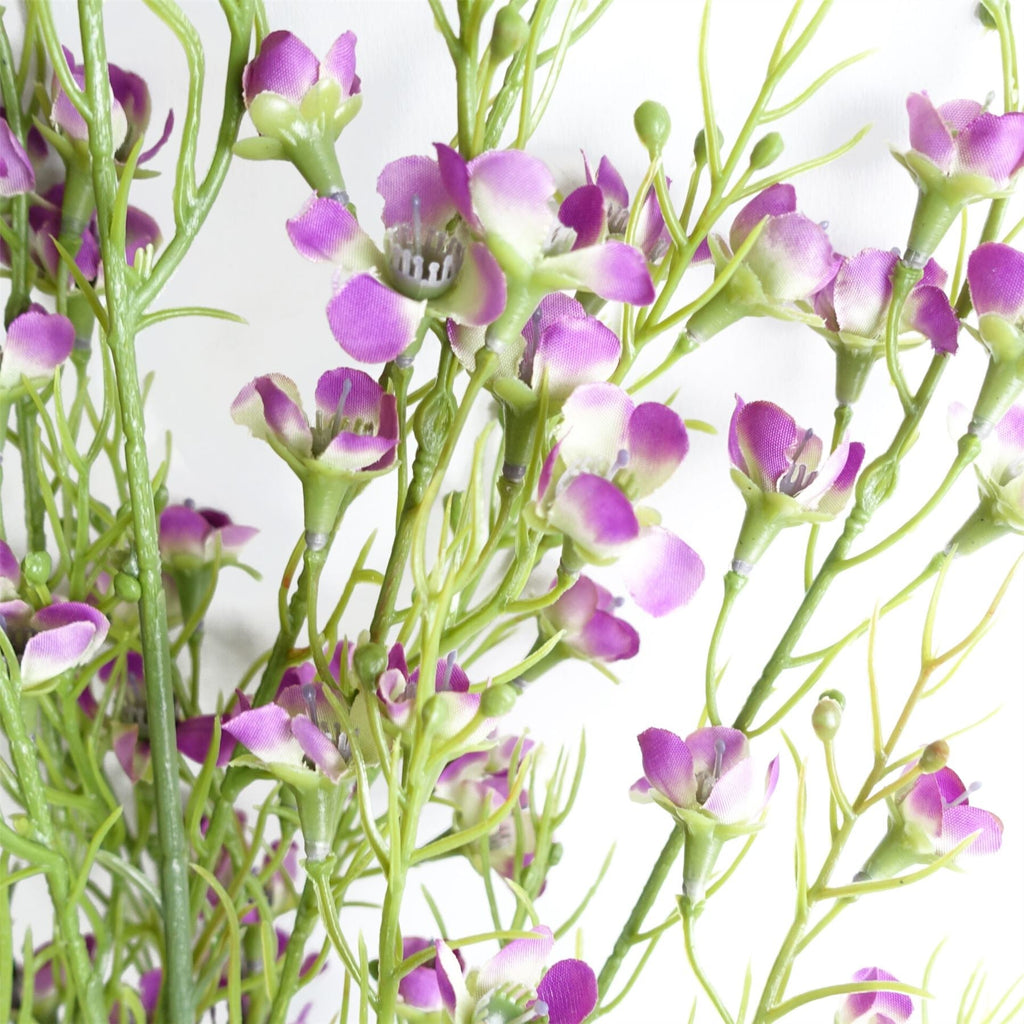 100cm Artificial Foliage with Small Flowers Purple