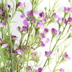 100cm Artificial Foliage with Small Flowers Purple