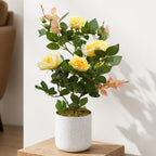 50cm Artificial Yellow Rose Plant