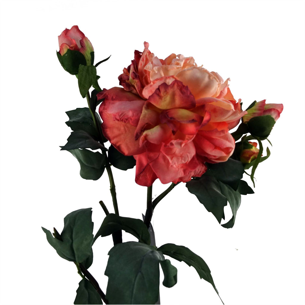 60cm Peony Artificial Flower Pink 1 Flower 3 Buds
