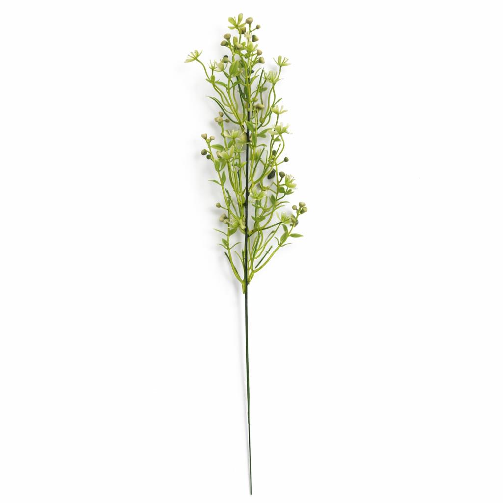 48cm Artificial Wild Berry Blossom Spray Stem Faux Green Floral Filler