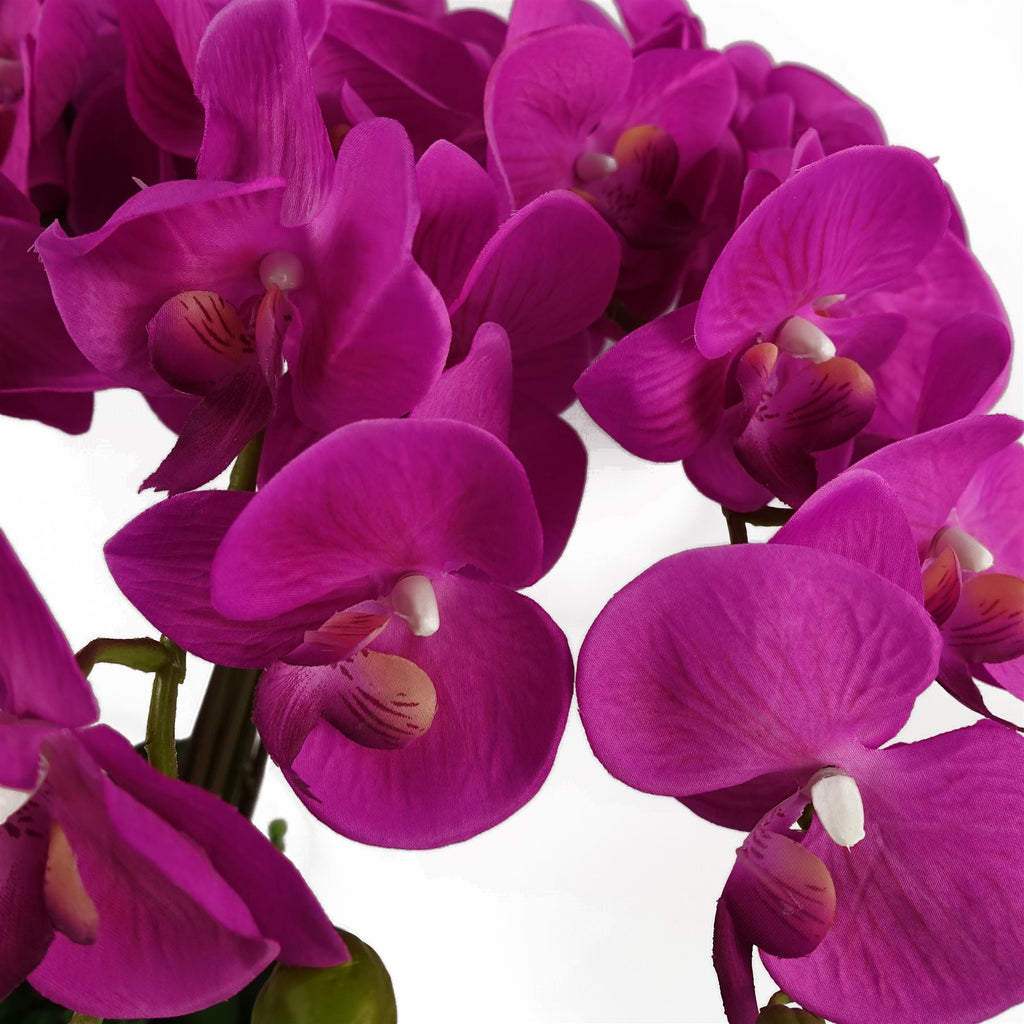 85cm Artificial Deluxe Bush Orchid Dark Pink