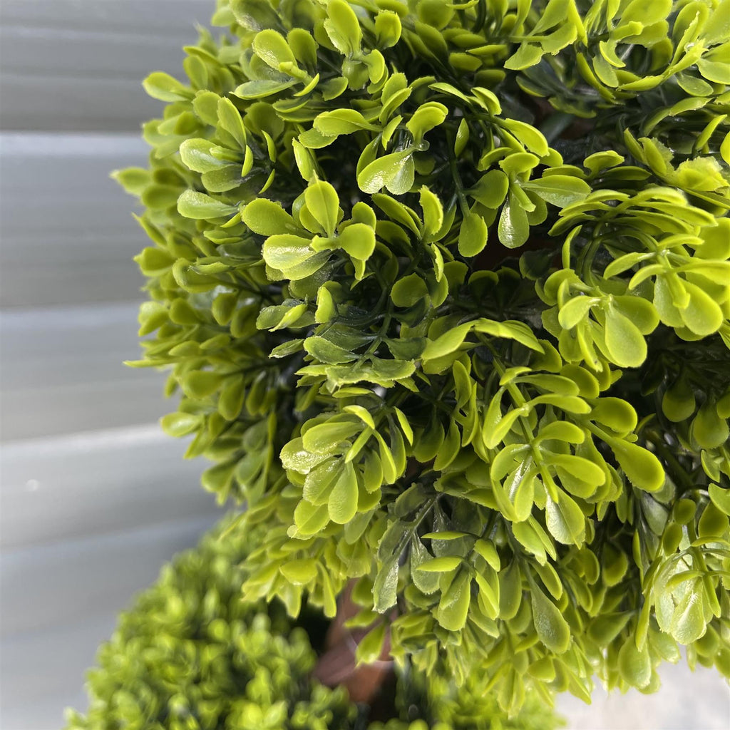 90cm Artificial Green Double Ball Topiary Tree