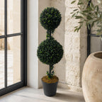 90cm Podocarpus Double Ball Topiary Tree Artificial