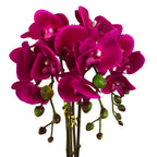 52cm Artificial Orchid Large Dark Pink Silver