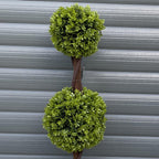 90cm Artificial Green Double Ball Topiary Tree
