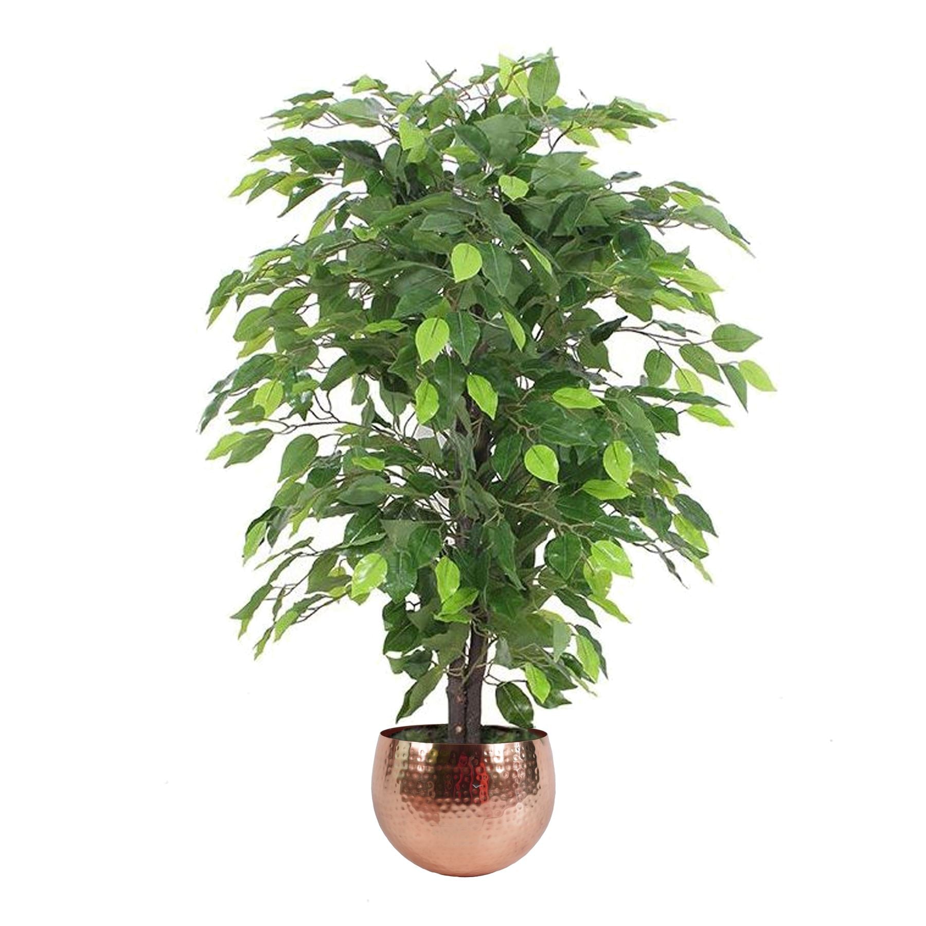 90cm Artificial Ficus Tree -Copper Planter