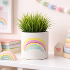 12cm Ceramic Rainbow Multicolour Ceramic Planter