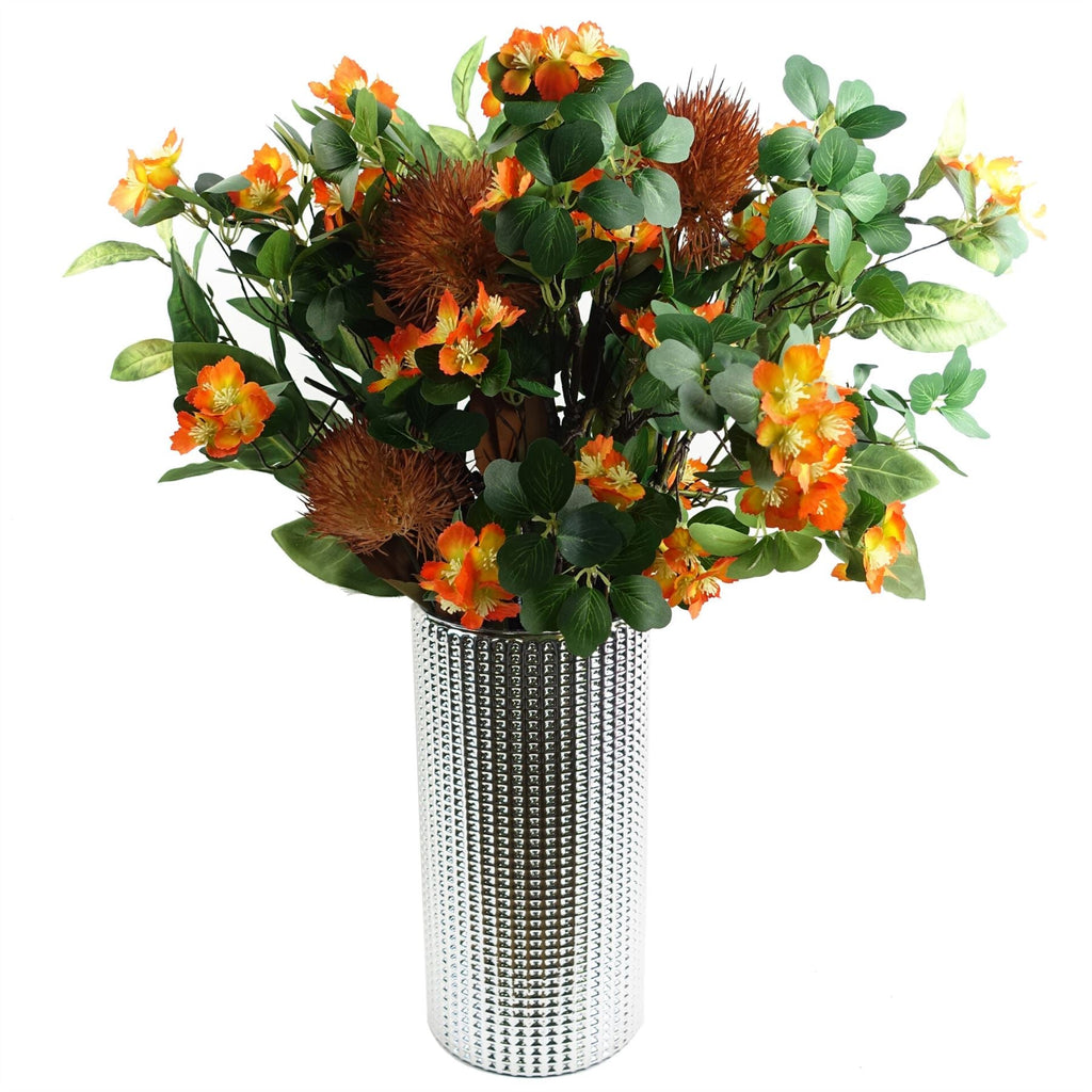 60cm Artificial Flower Foliage Spray Orange