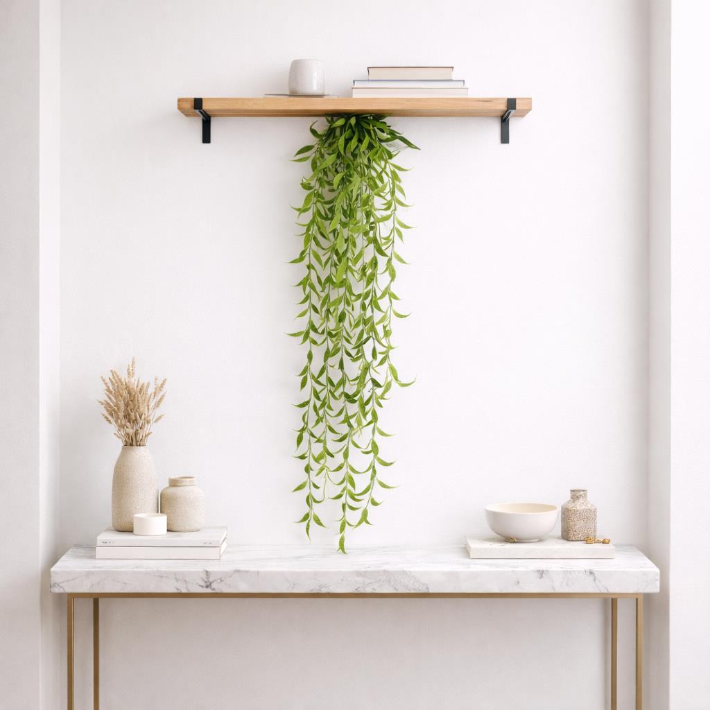 90cm Artificial Trailing Leaf Vine Hanging Plant Faux Greenery Cascade
