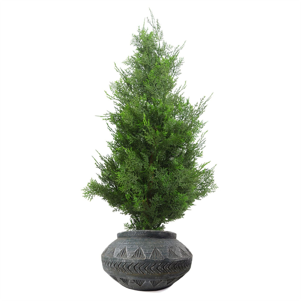 x 40cm Large Grey Gliese Triangle Planter 21cm