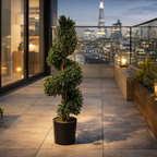 120cm Spiral Buxus Artificial Tree UV Resistant Outdoor Topiary