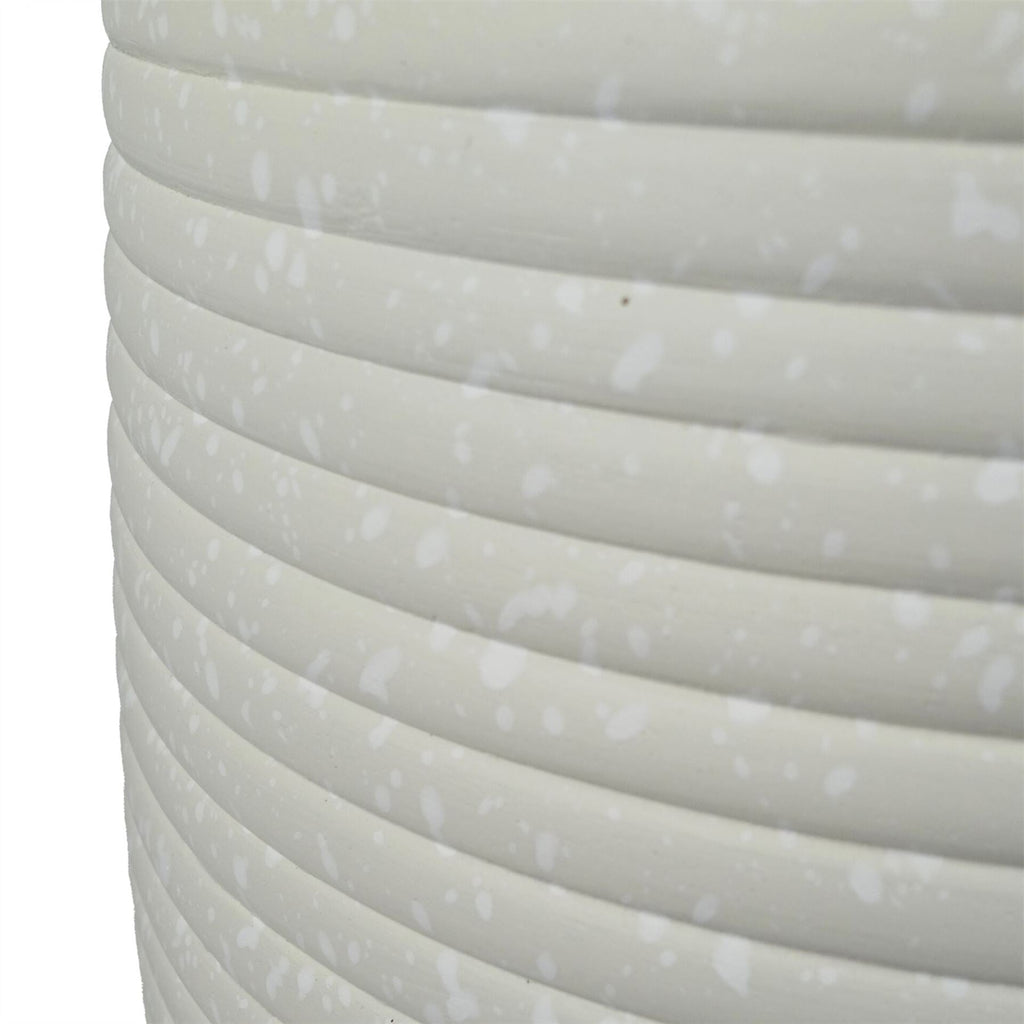 46cm x 40cm Mikos Extra Large Ridged Composite Planter Stone Colour