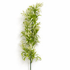 48cm Artificial White Blossom Spray Stem