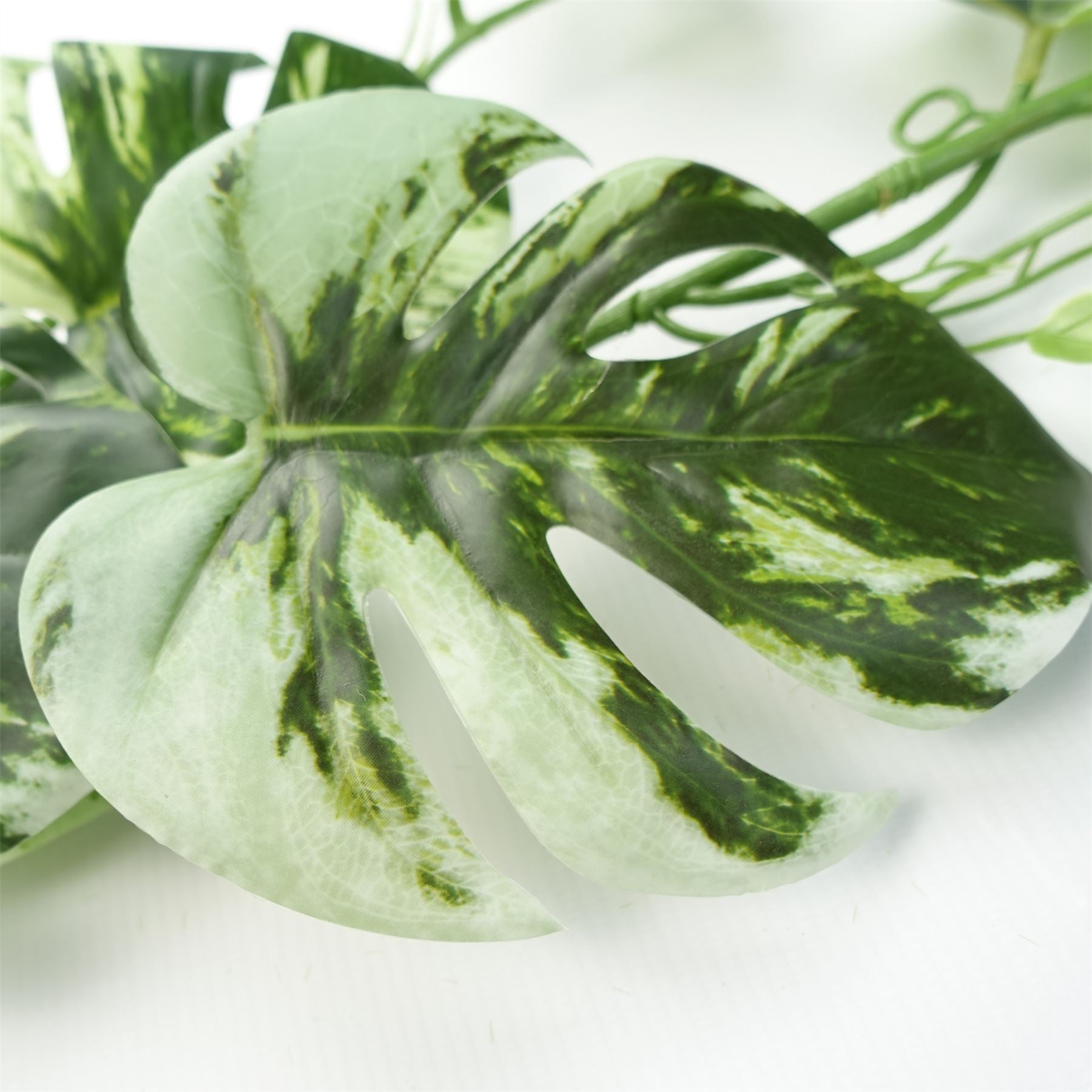 180cm Artificial Hanging Trailing Variegated Monstera Plant